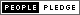 Black and white pixel art that reads "people pledge"