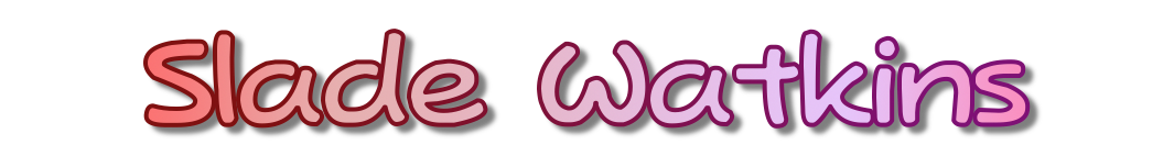 A colourful logo that reads "Slade Watkins"